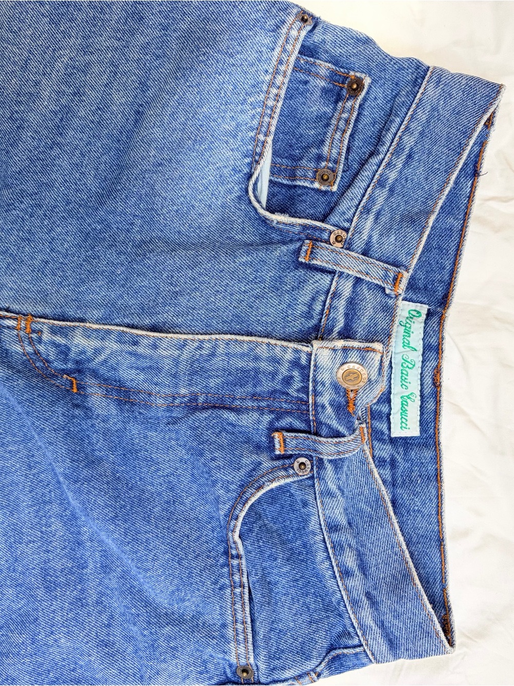 Italian Vintage Casucci High-Rise Blue Denim Cutoff Shorts - Picture 4 of 8